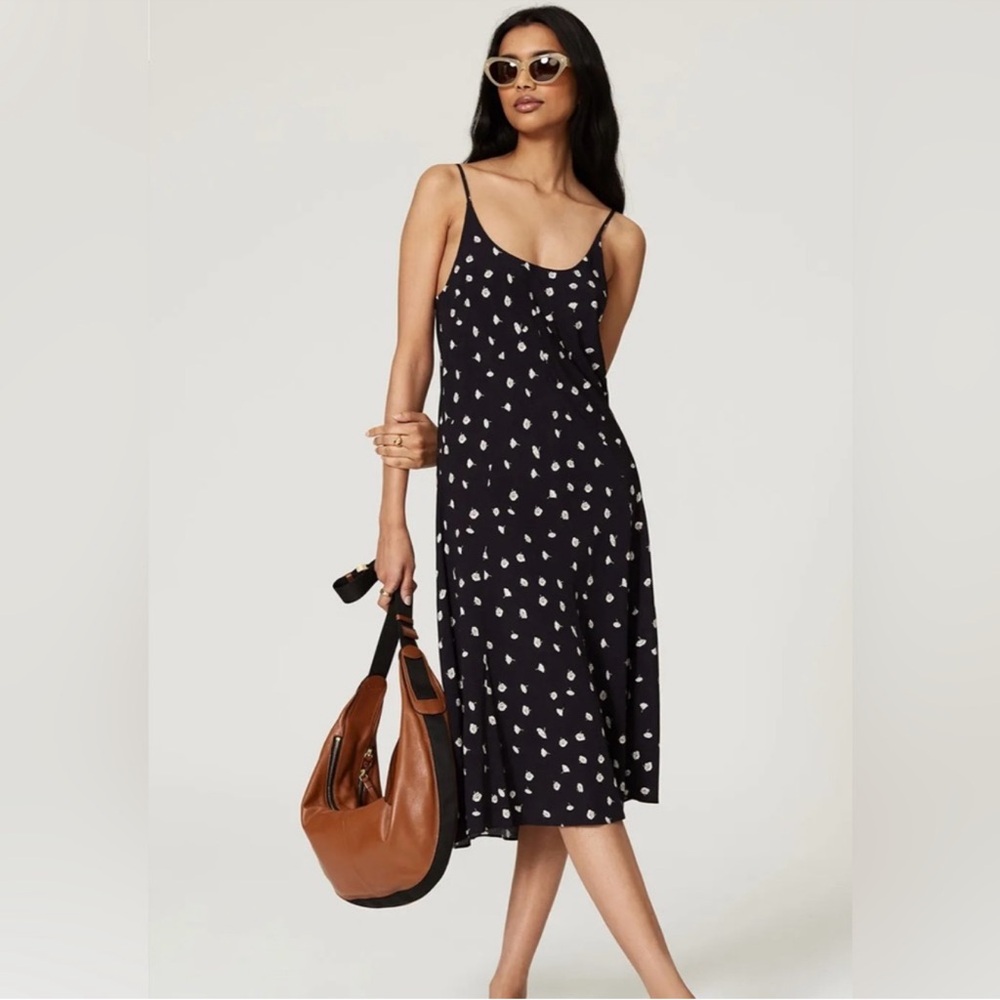 Rag & Bone Black and White Floral Midi Dress NWT